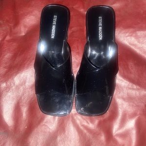 Slightly Worn Black Steve Madden Kitty Heels